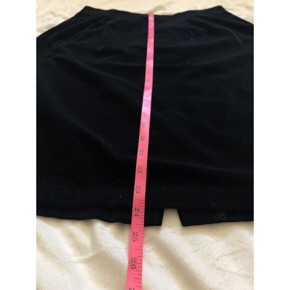 Vintage Black Velvet Pencil Skirt Women’s Size 14 Witchy Grunge Dark Romantic - Picture 7 of 8
